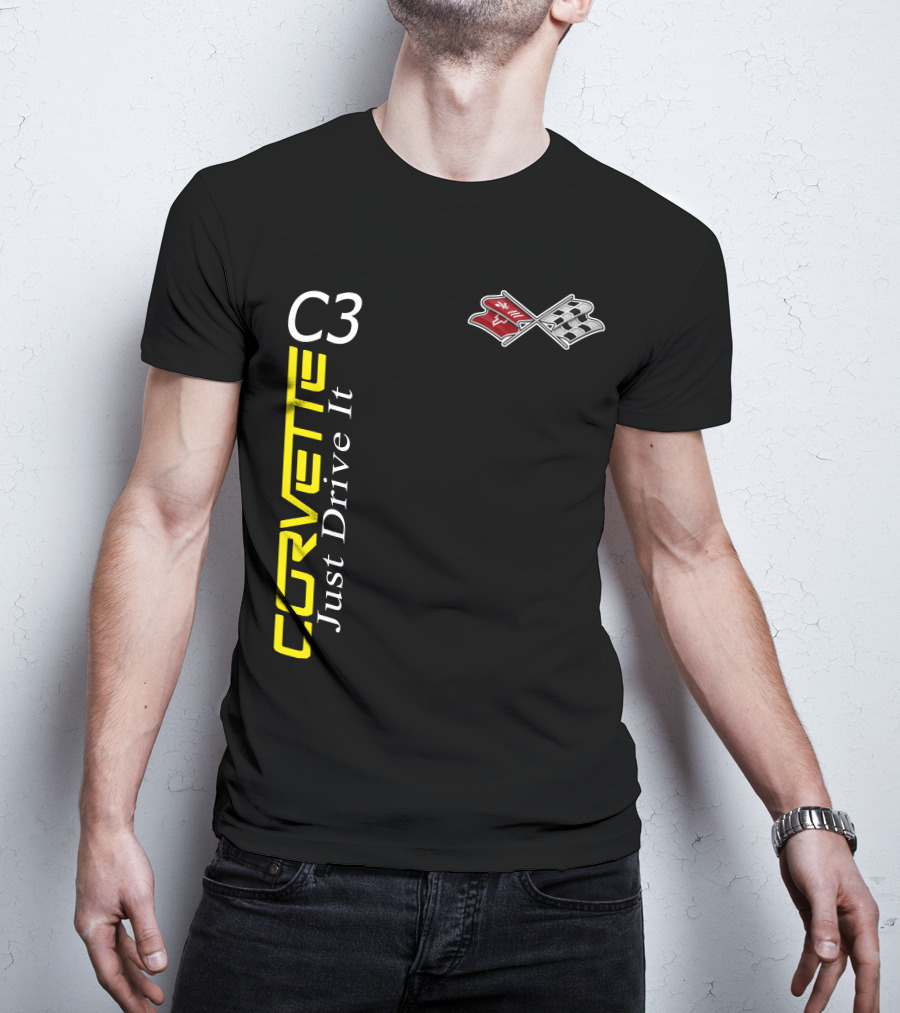 Corvette C3 Just Drive It Flag T-Shirt