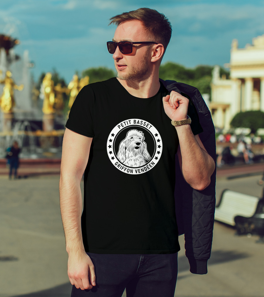 Petit Basset Griffon Vendéen Fan Club Badge T-Shirt