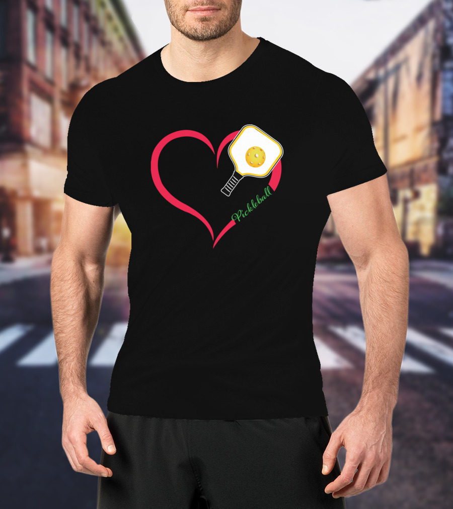 Pickleball Paddle With Heart T-Shirt