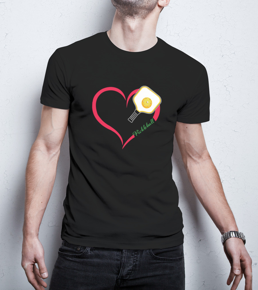 Pickleball Paddle With Heart T-Shirt