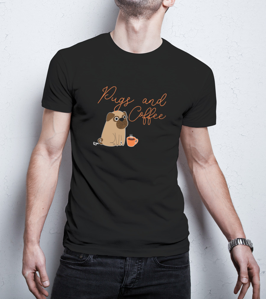 Pugs And Coffee Love Dog T-Shirt