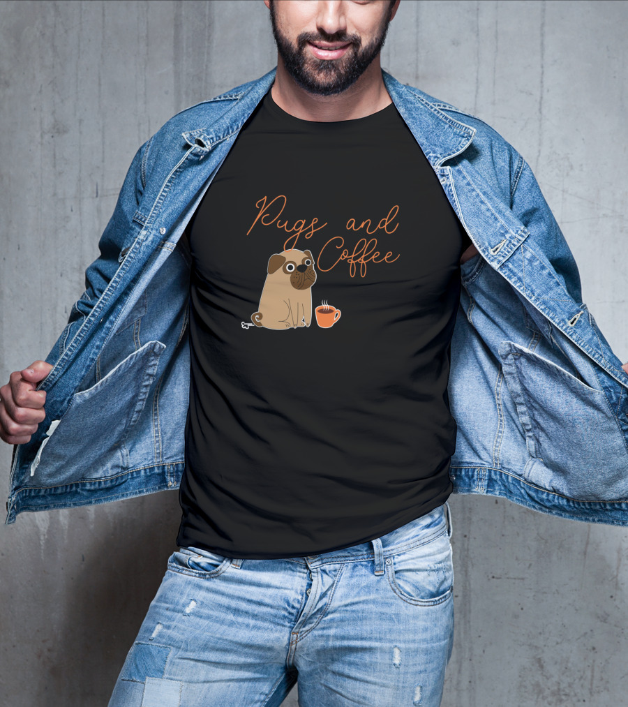 Pugs And Coffee Love Dog T-Shirt