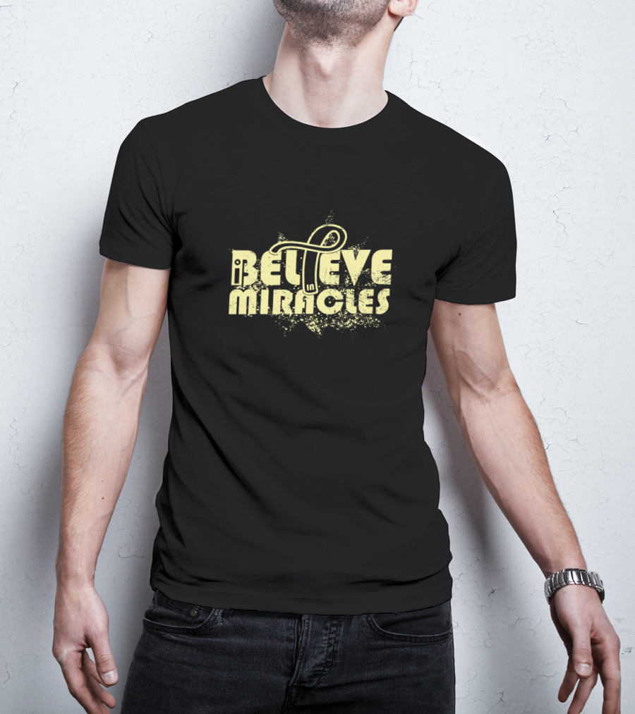 I Believe In Miracles Spina Bifida Awareness Pale T-Shirt