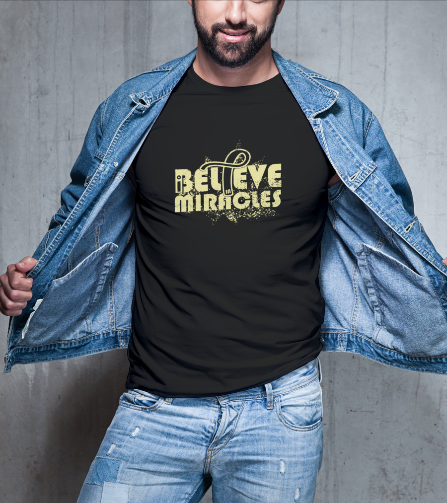 I Believe In Miracles Spina Bifida Awareness Pale T-Shirt