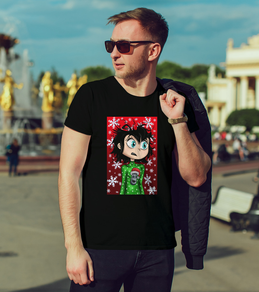 Hotel Transylvania Holiday Snowflakes Green Sweater Character T-Shirt