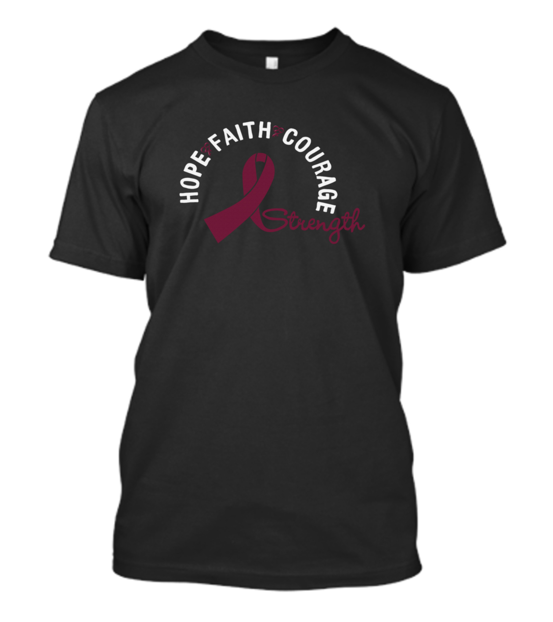 Hope Faith Courage Strength Awareness T-Shirt