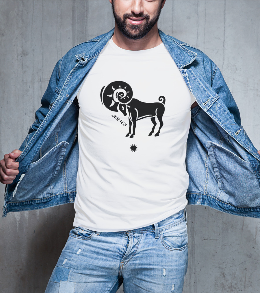 Aries Zodiac Ram Horoscope Star T-Shirt
