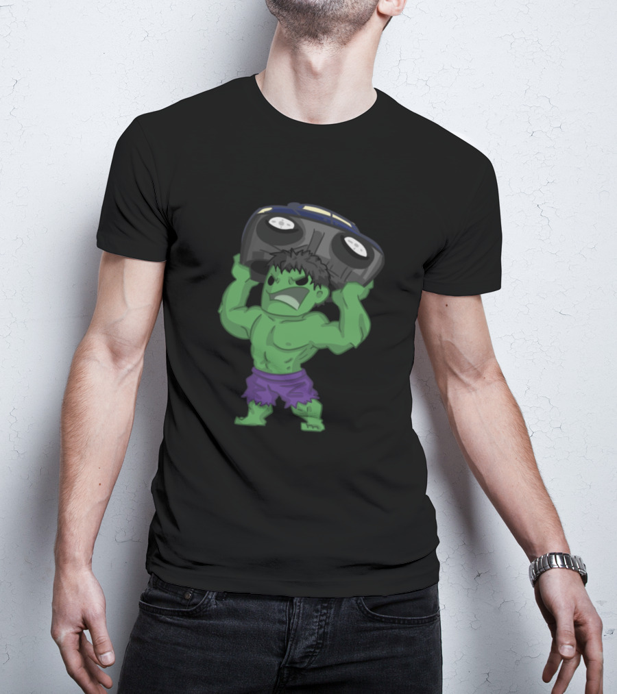 Hulk Marvel Avengers Super Strong Hero Lifting Car T-Shirt