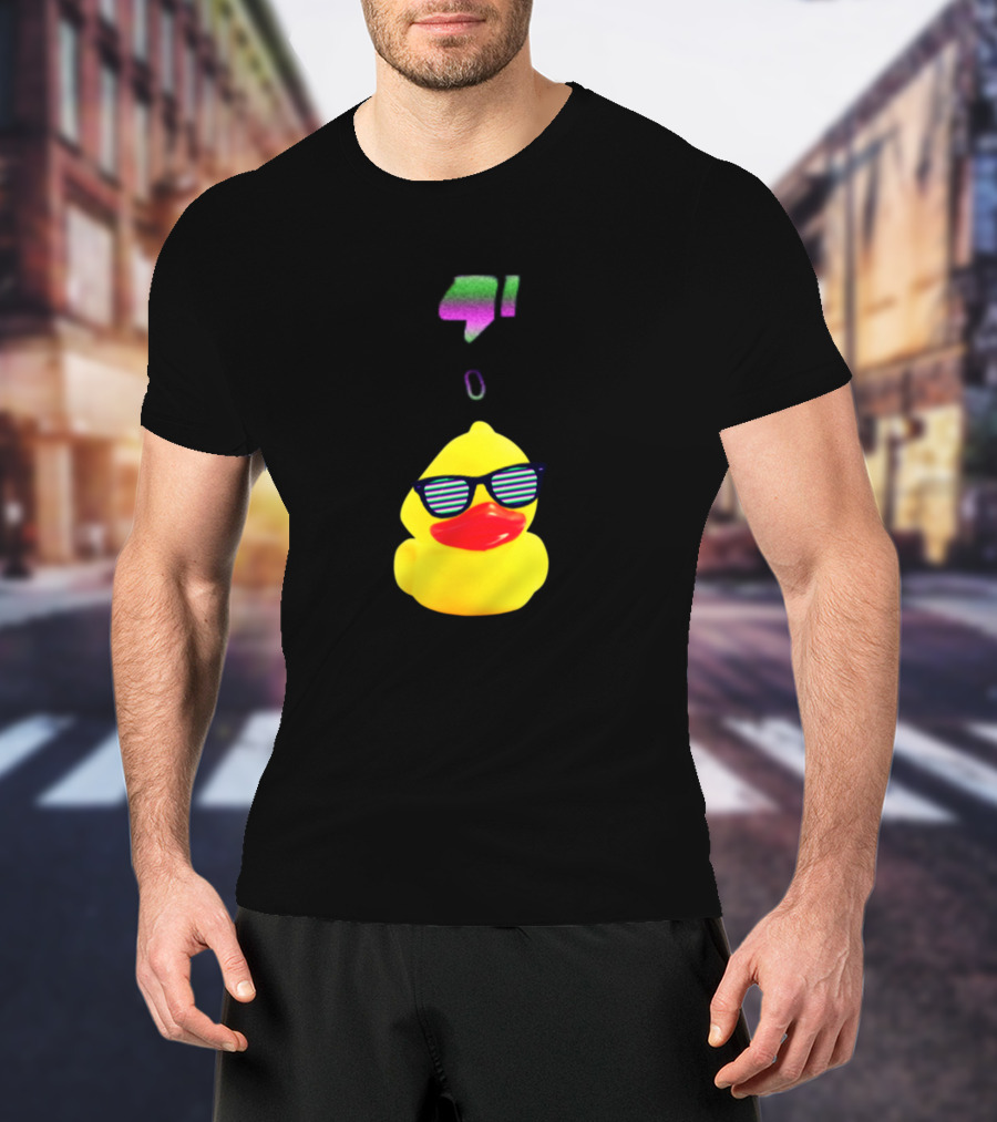 I'm Awesome Rubber Duck With Sunglasses And Retro Pixel T-Shirt