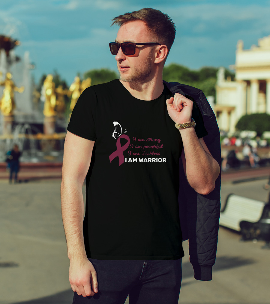 I Am Strong I Am Powerful I Am Fearless I Am Warrior Butterfly T-Shirt