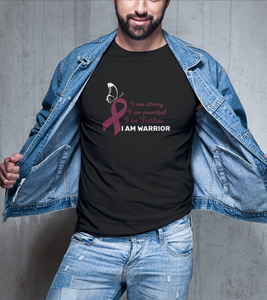 I Am Strong I Am Powerful I Am Fearless I Am Warrior Butterfly T-Shirt