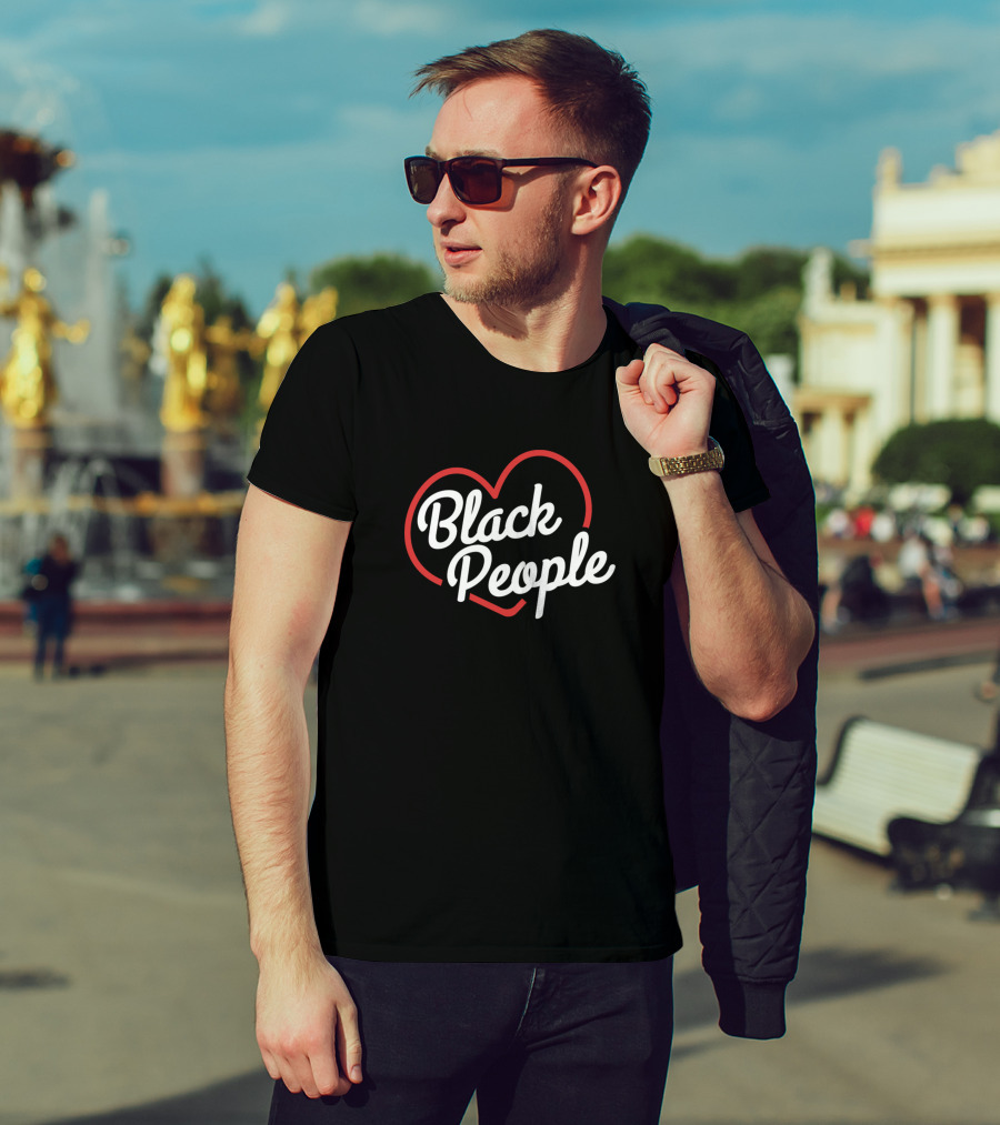 Black People Heart T-Shirt