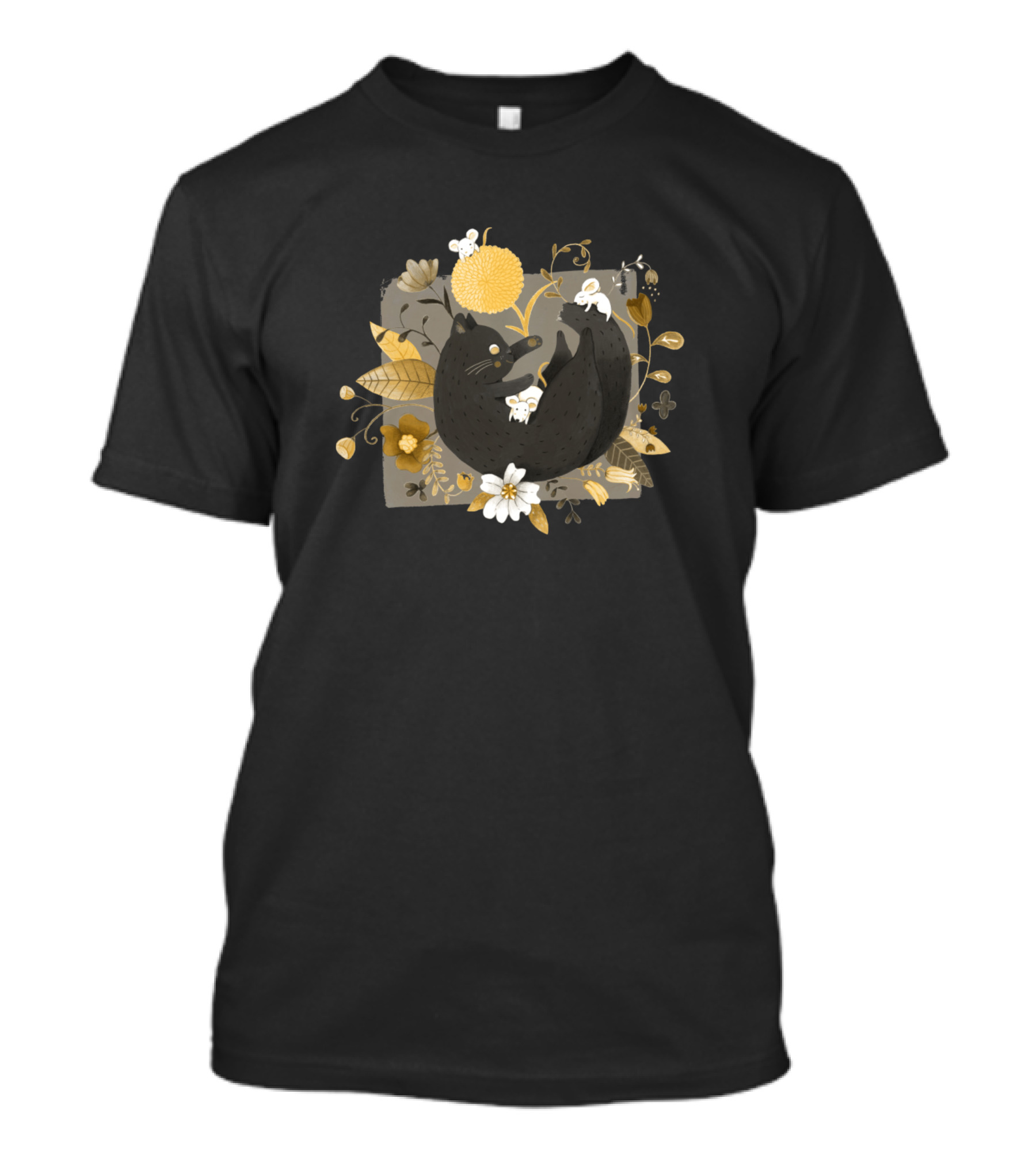 Happy Together Floral Bears Playful Harmony T-Shirt