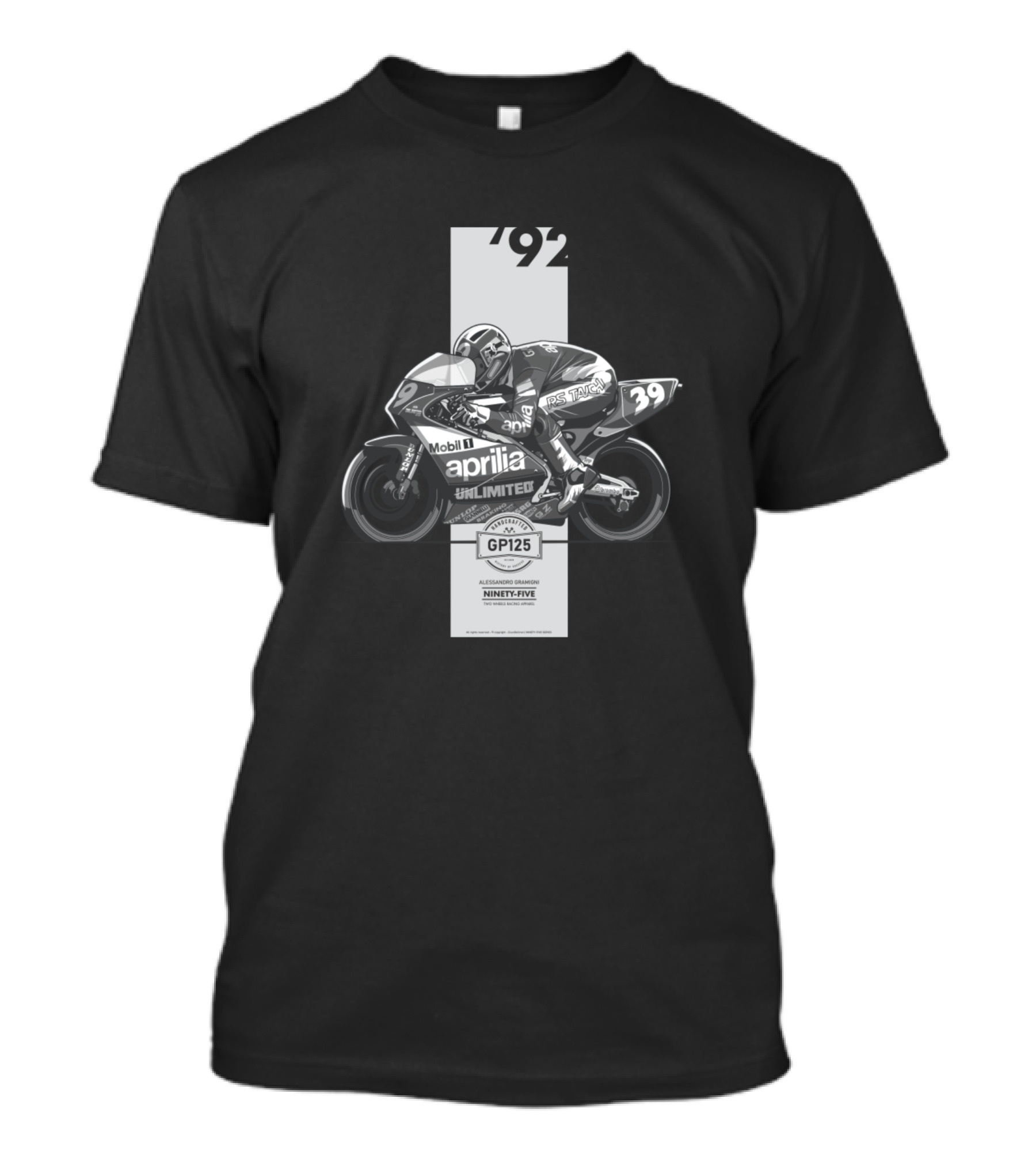 History Of Success 1992 Alessandro Gramigni Aprilia GP125 Ninety-Five T-Shirt