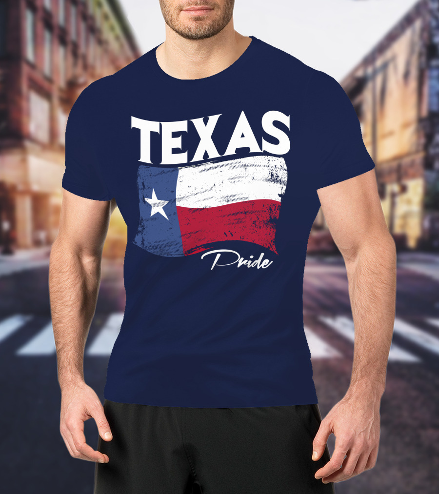 Texas Pride Lone Star Flag Bold Statement T-Shirt