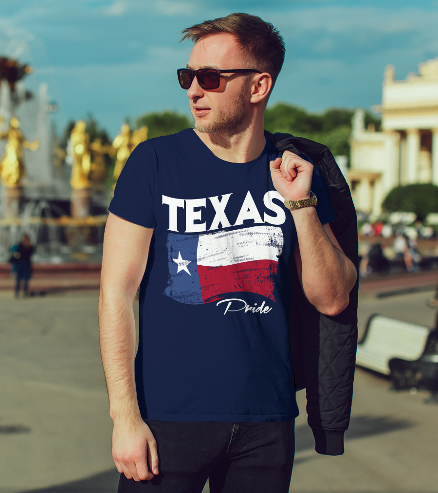Texas Pride Lone Star Flag Bold Statement T-Shirt