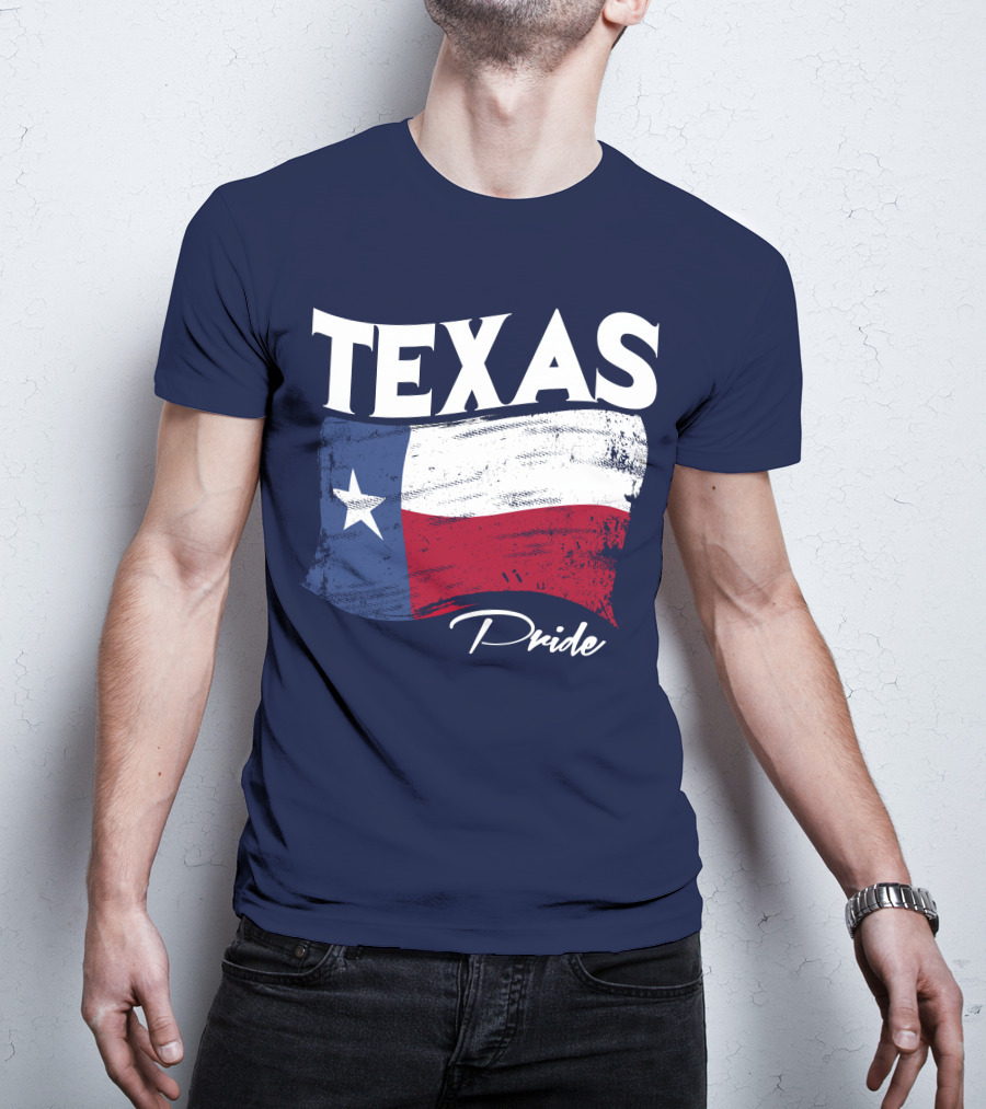 Texas Pride Lone Star Flag Bold Statement T-Shirt