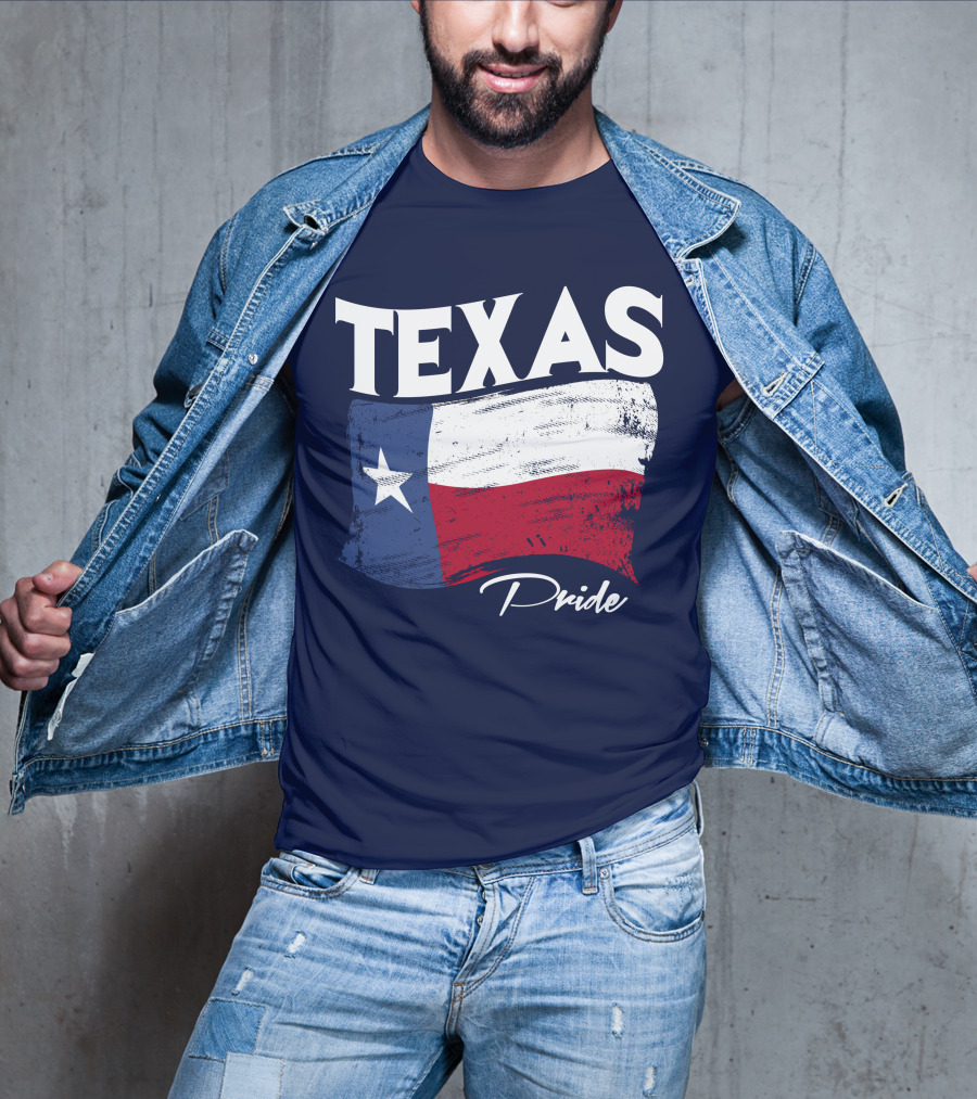 Texas Pride Lone Star Flag Bold Statement T-Shirt