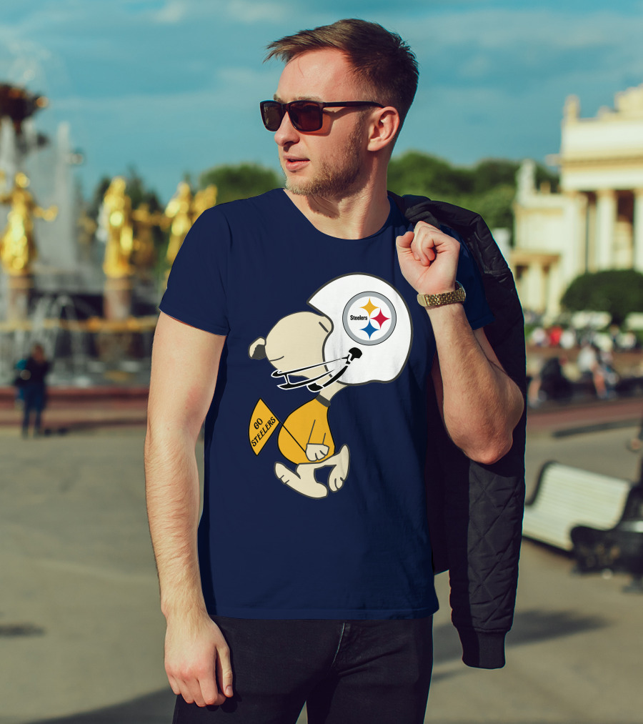 Steelers Football Helmet Go Steelers Fan T-Shirt