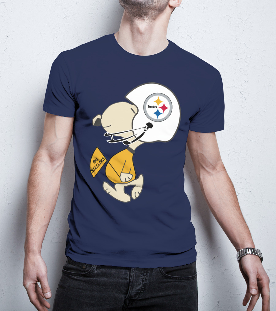 Steelers Football Helmet Go Steelers Fan T-Shirt