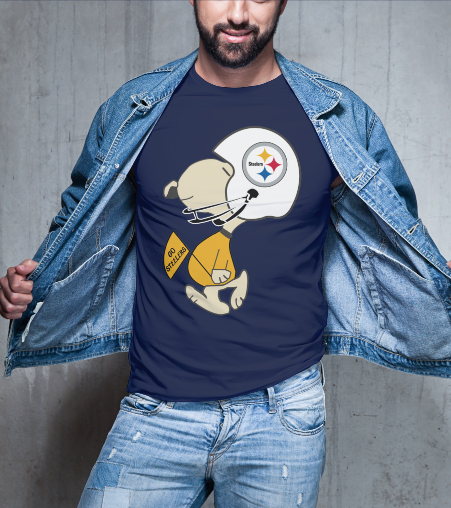 Steelers Football Helmet Go Steelers Fan T-Shirt