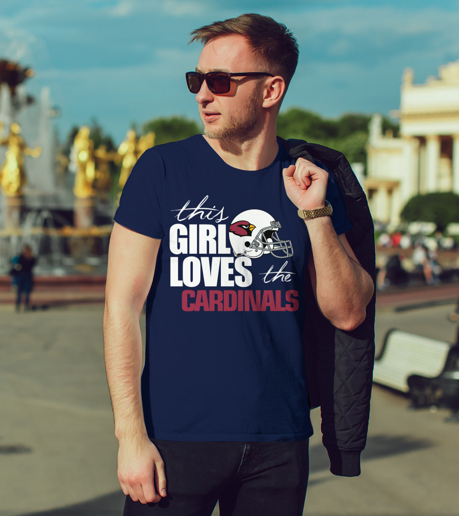 This Girl Loves The Arizona Cardinals Helmet T-Shirt
