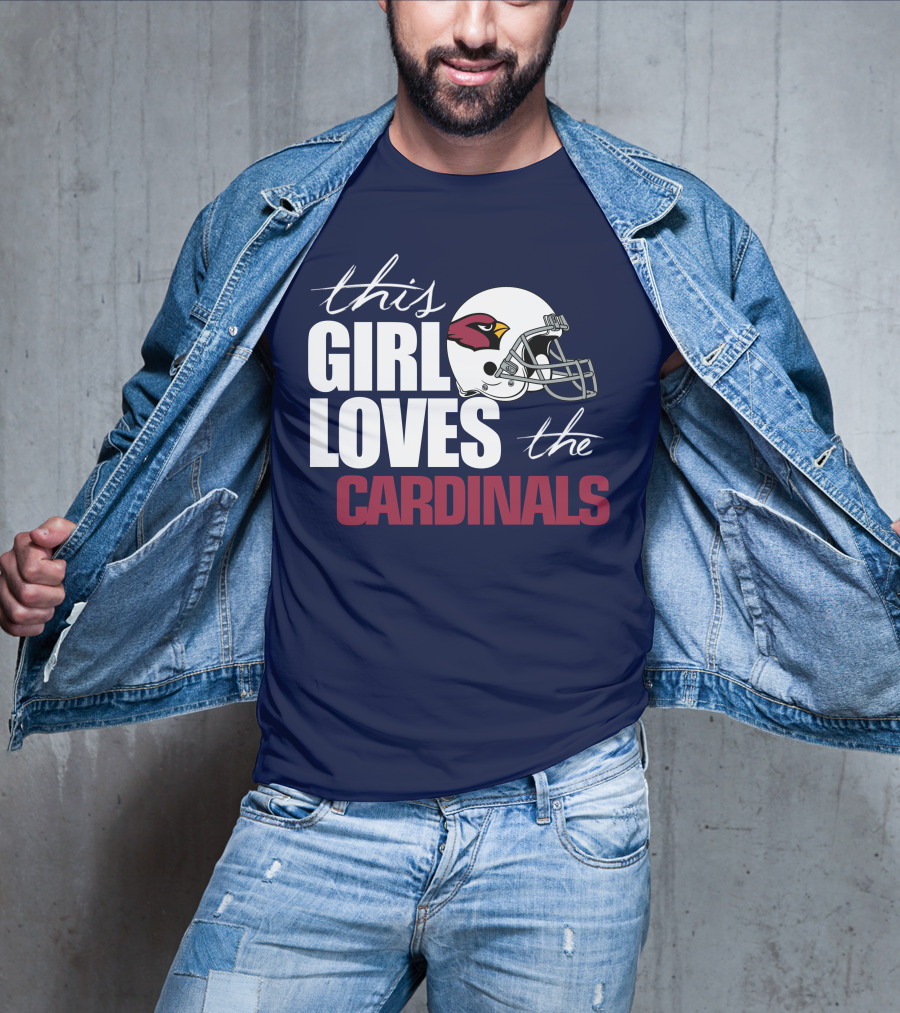 This Girl Loves The Arizona Cardinals Helmet T-Shirt