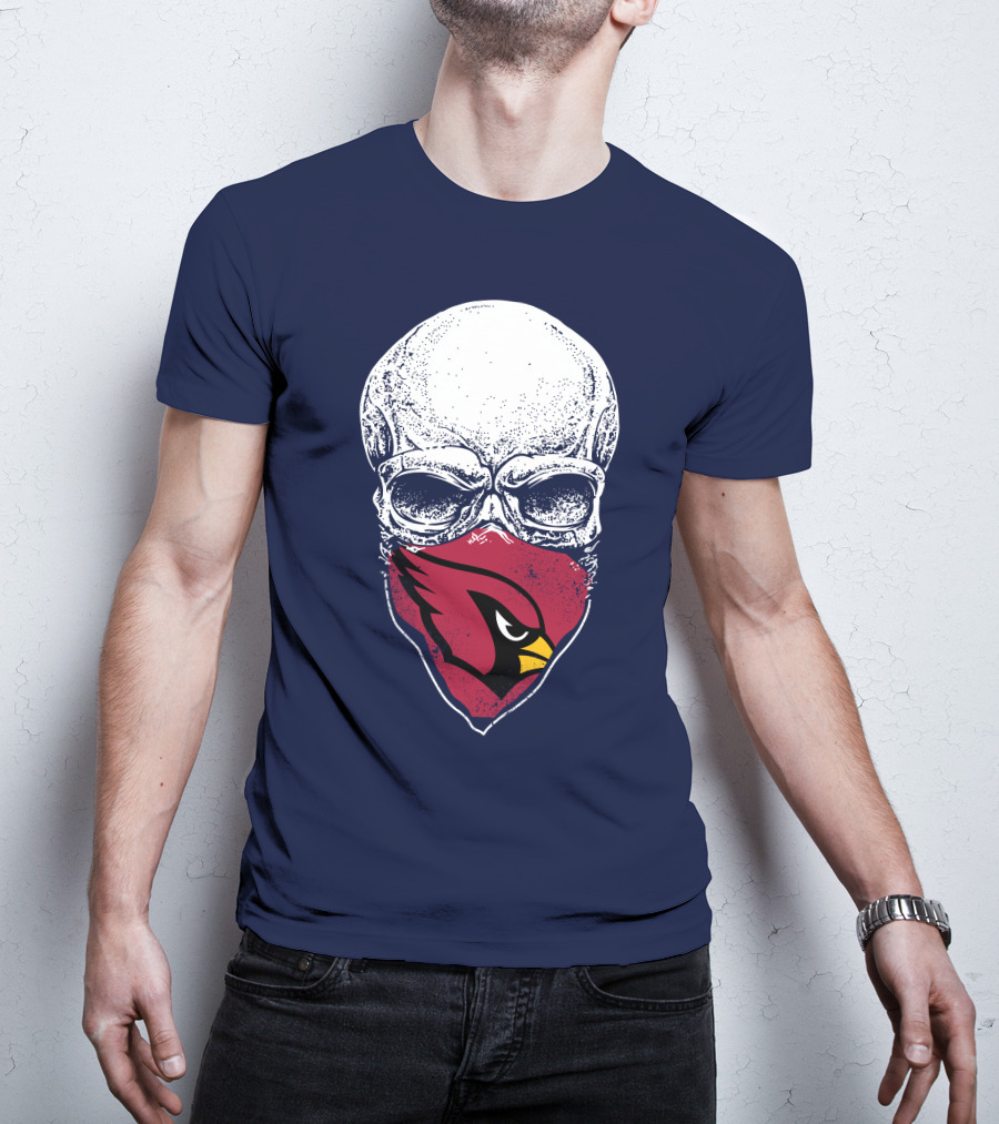 Arizona Cardinals Skull Mask T-Shirt
