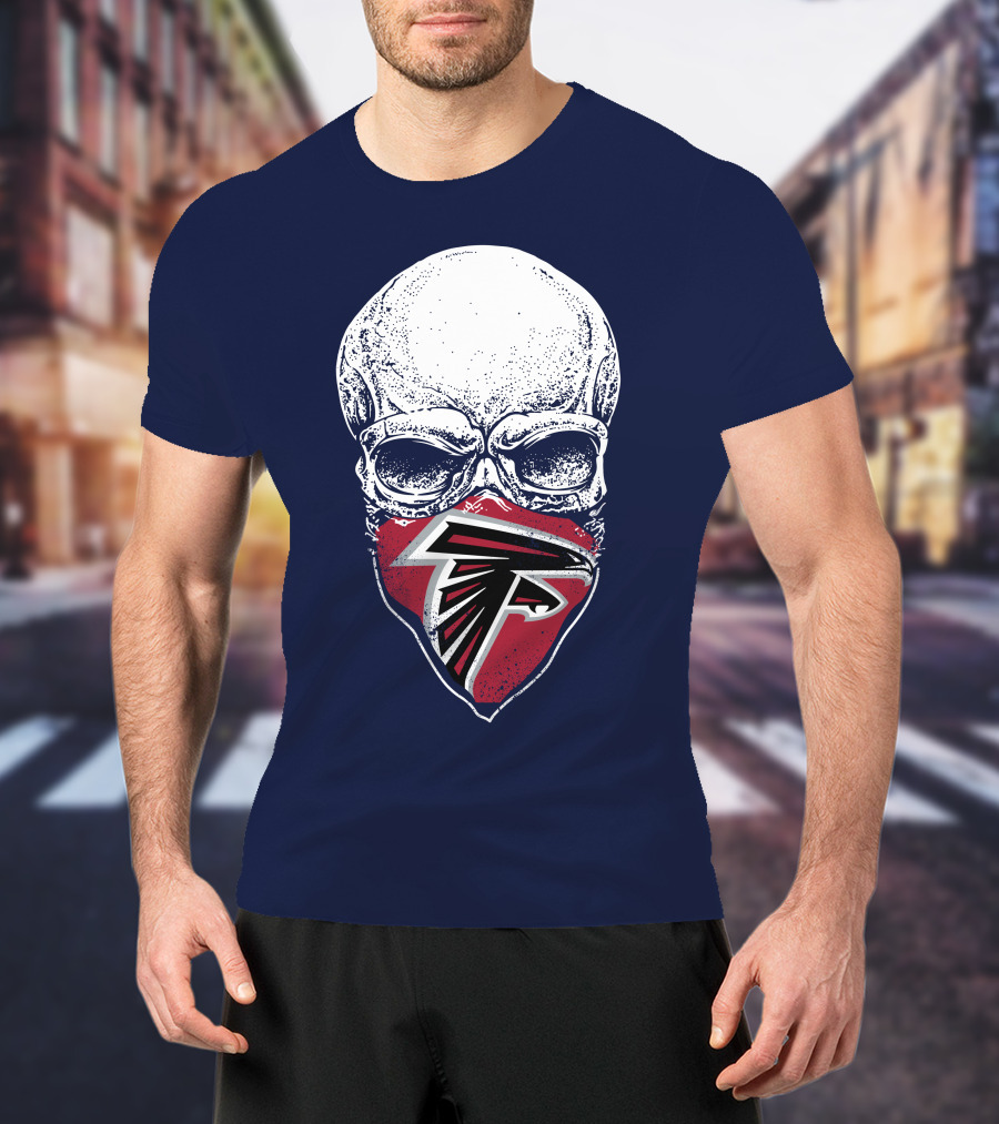 Atlanta Falcons Skull Logo Bandanna T-Shirt