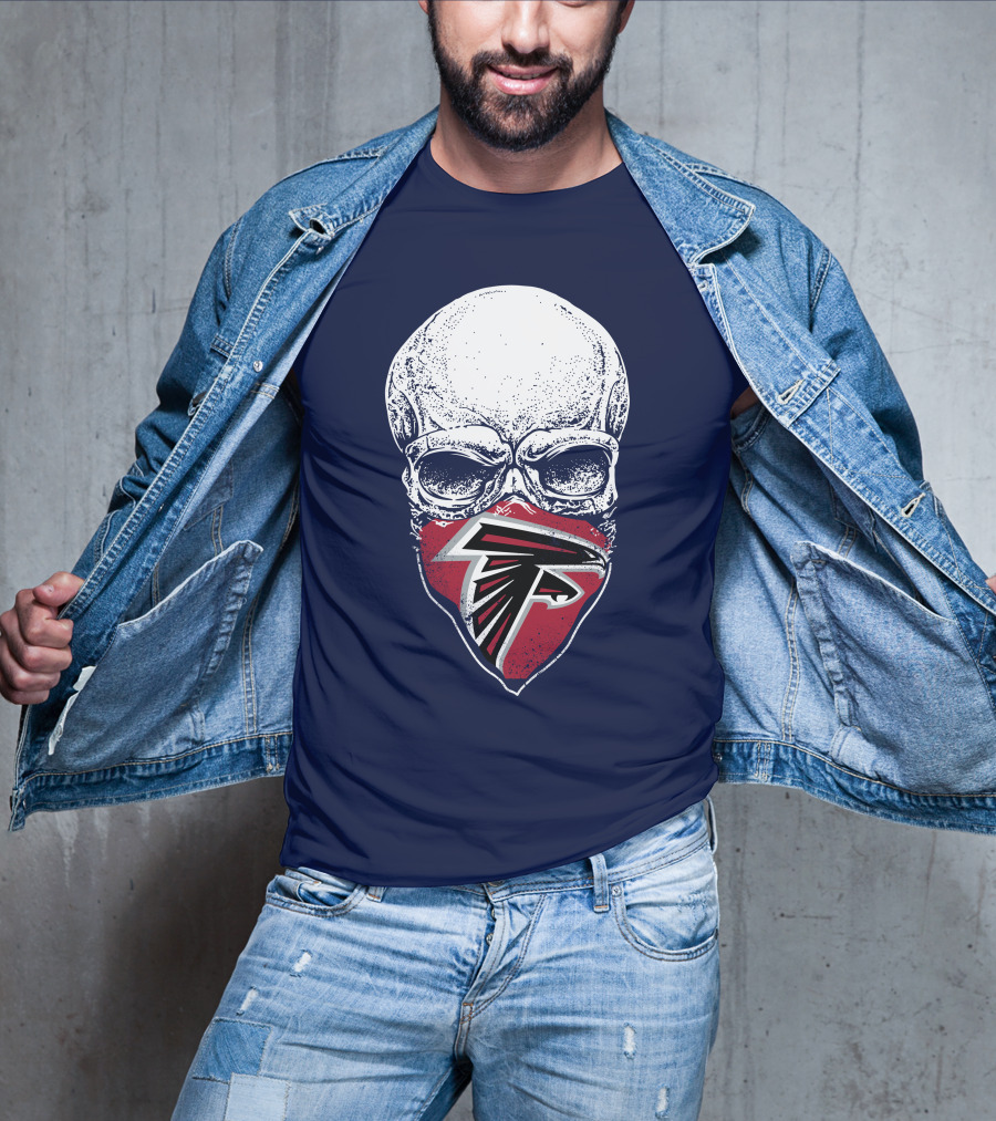 Atlanta Falcons Skull Logo Bandanna T-Shirt