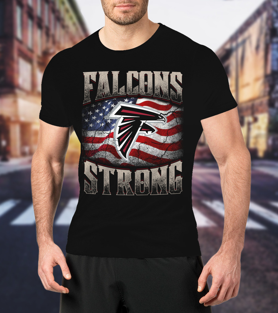 Falcons Strong Atlanta Falcons American Flag T-Shirt