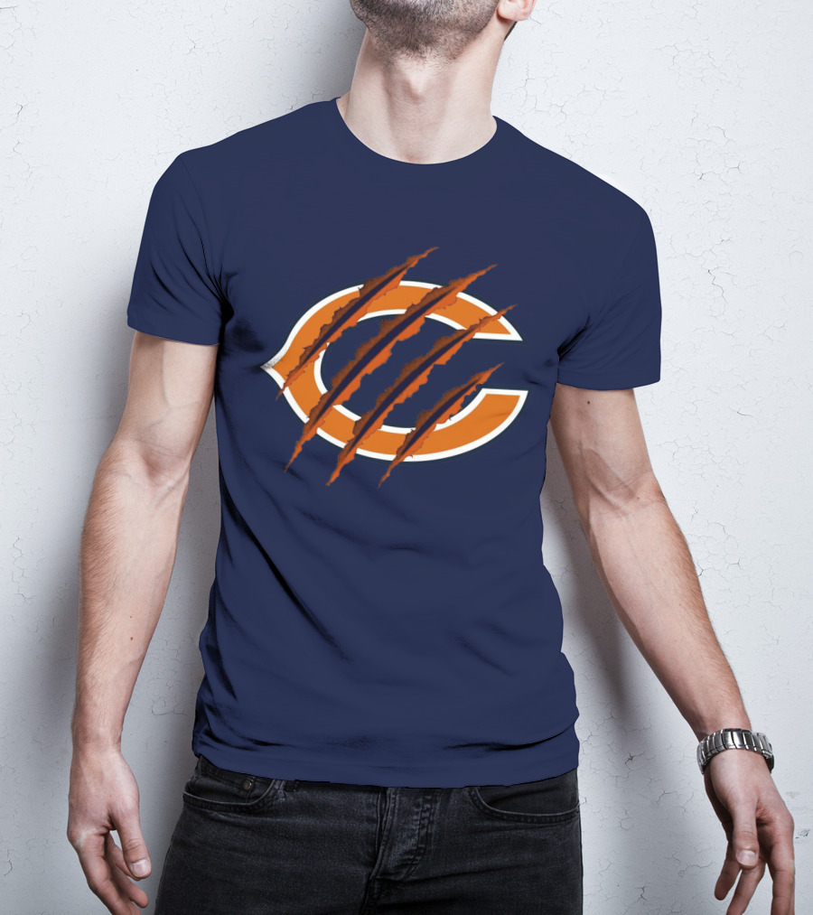 Chicago Bears C Logo With Claw Marks T-Shirt