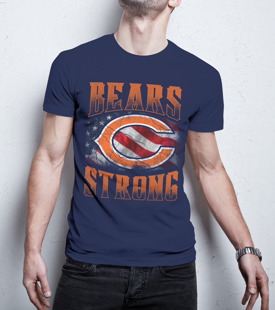 Bears Strong American Flag Chicago Bears T-Shirt
