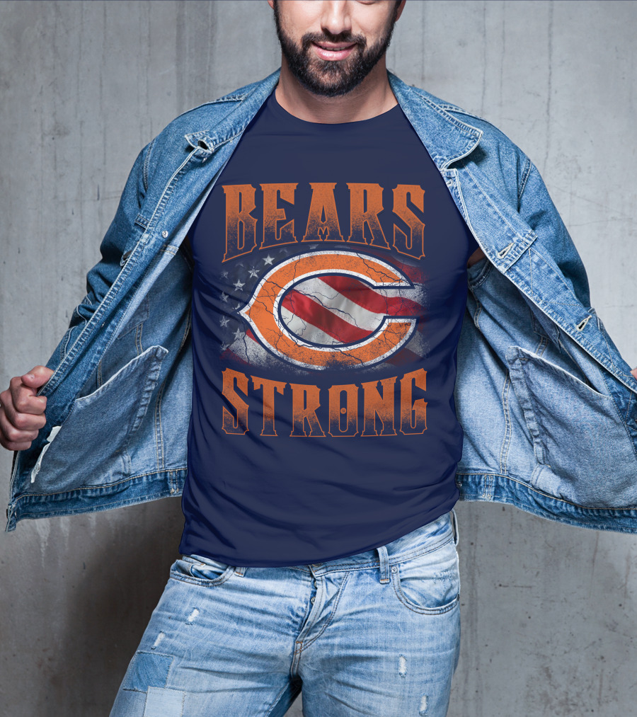 Bears Strong American Flag Chicago Bears T-Shirt