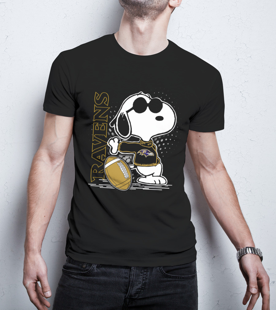Ravens Snoopy Baltimore Football T-Shirt
