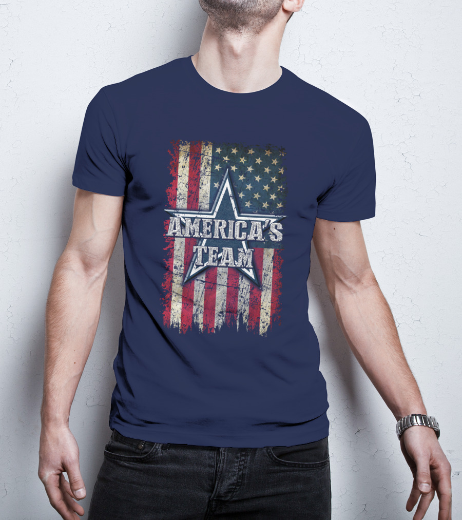 America's Team Dallas Cowboys Usa Flag Star T-Shirt