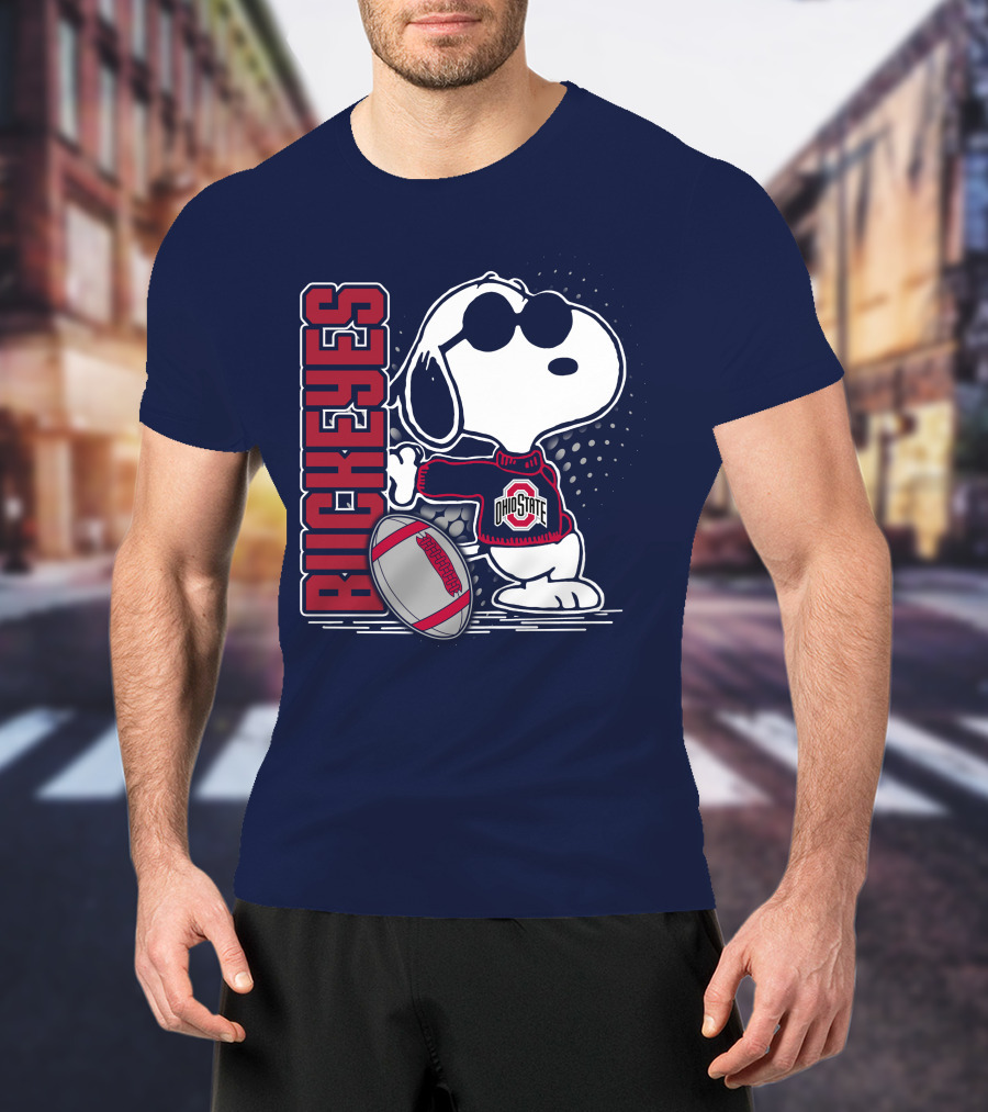 Buckeyes Ohio State Snoopy Football T-Shirt