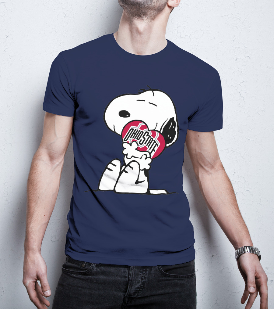 Snoopy Hugging Ohio State Buckeyes T-Shirt
