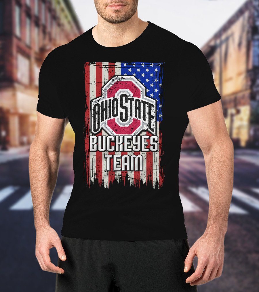Ohio State Buckeyes Team Usa Flag T-Shirt