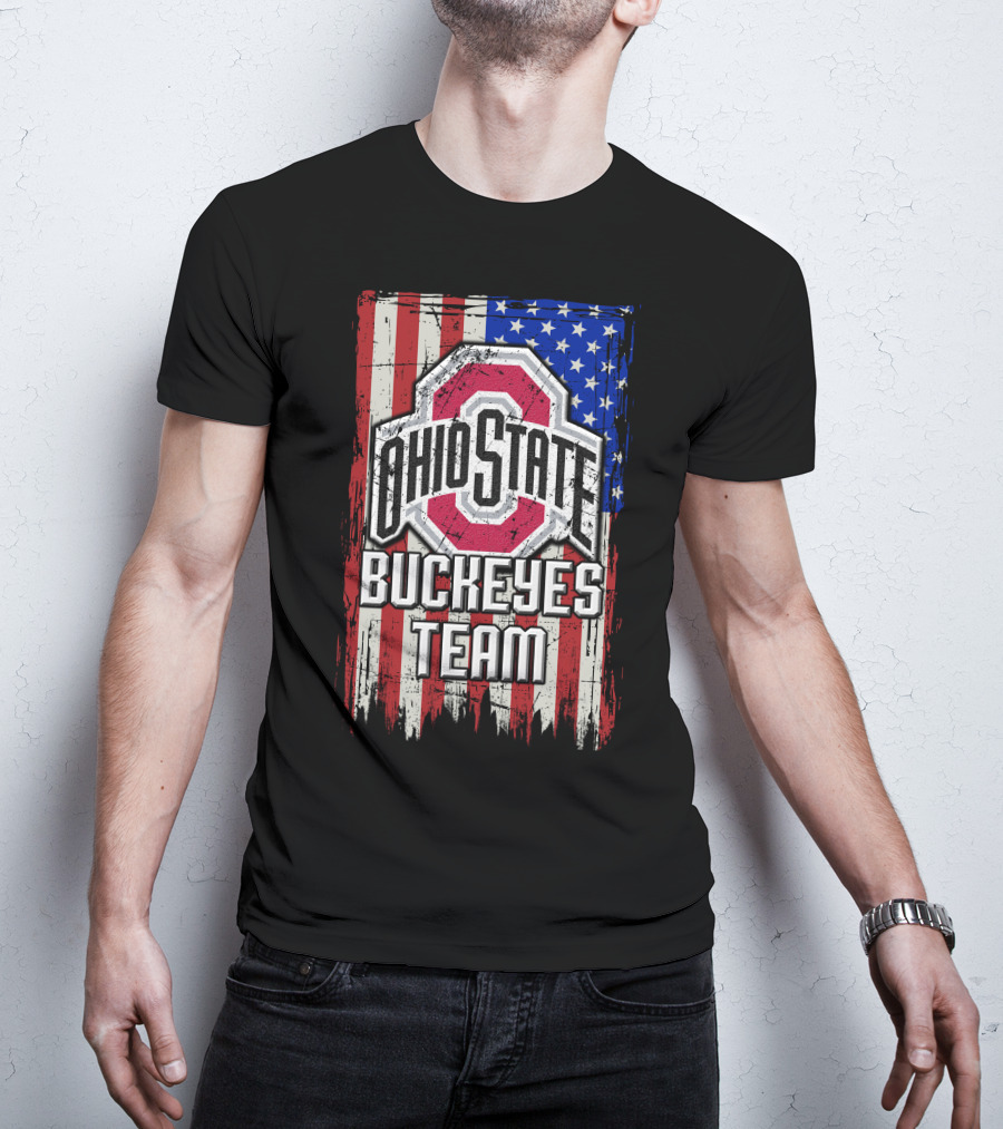 Ohio State Buckeyes Team Usa Flag T-Shirt