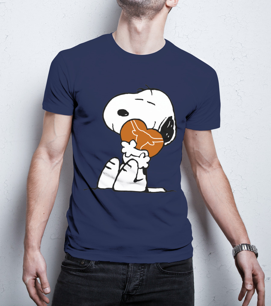 Snoopy Hugging Texas Longhorns T-Shirt