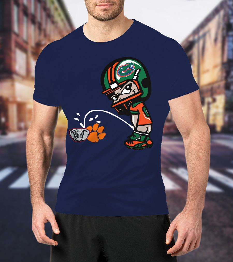 Florida Gators Football Rivalry Satire With Tiger Paw And Elephant T-Shirt