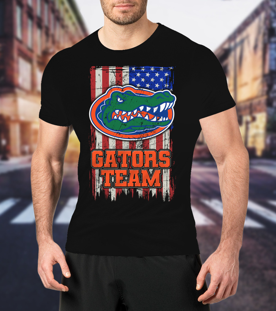 Gators Team Florida American Flag T-Shirt