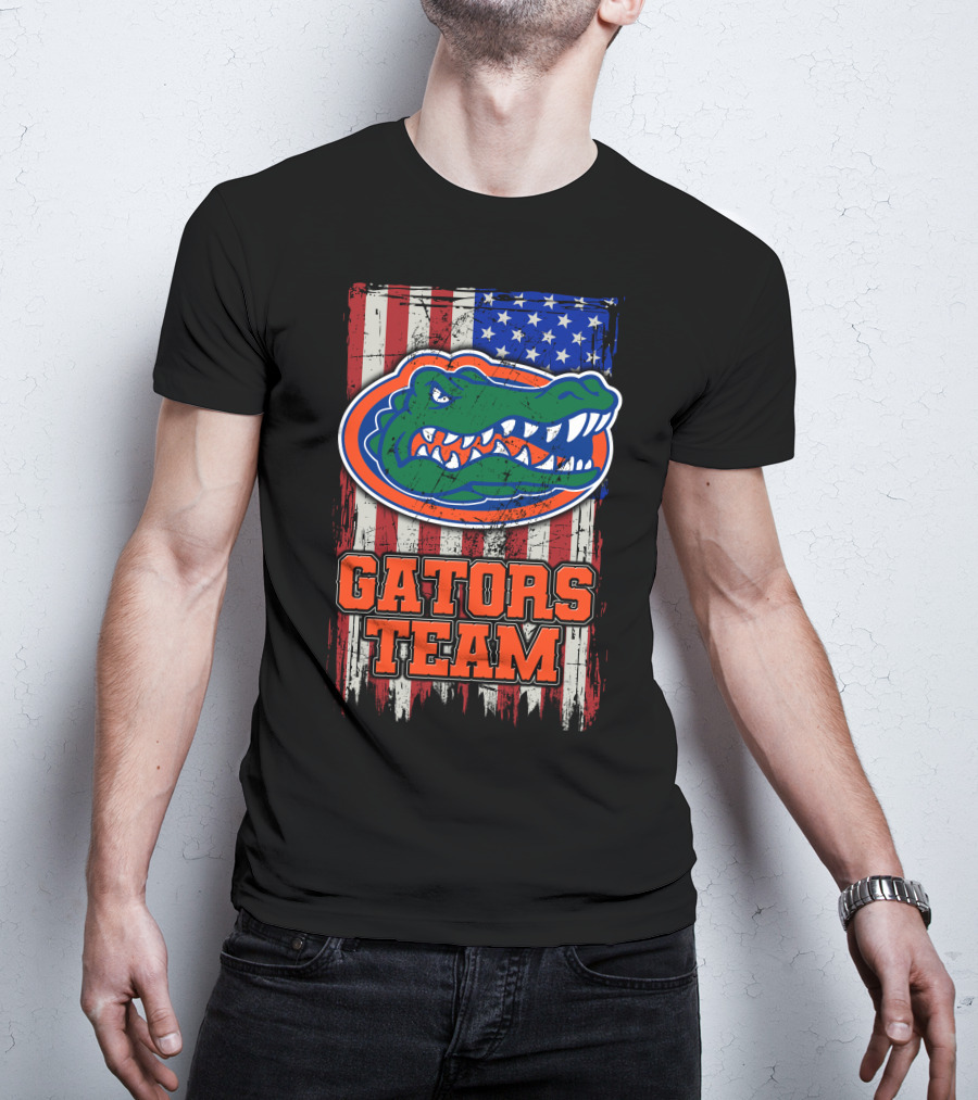 Gators Team Florida American Flag T-Shirt