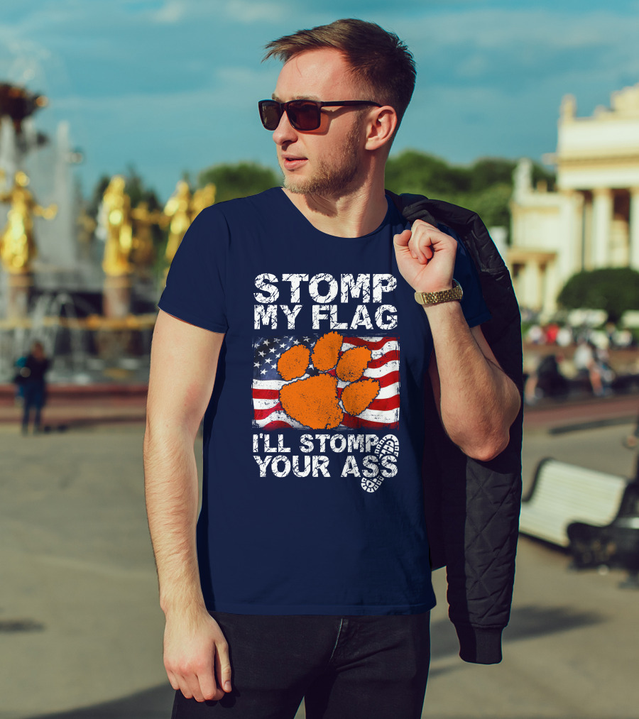 Stomp My Flag Clemson Tigers American Pride T-Shirt
