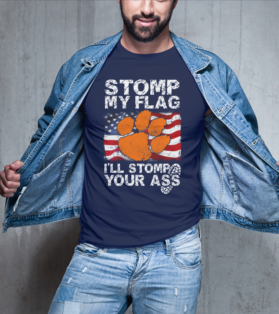 Stomp My Flag Clemson Tigers American Pride T-Shirt