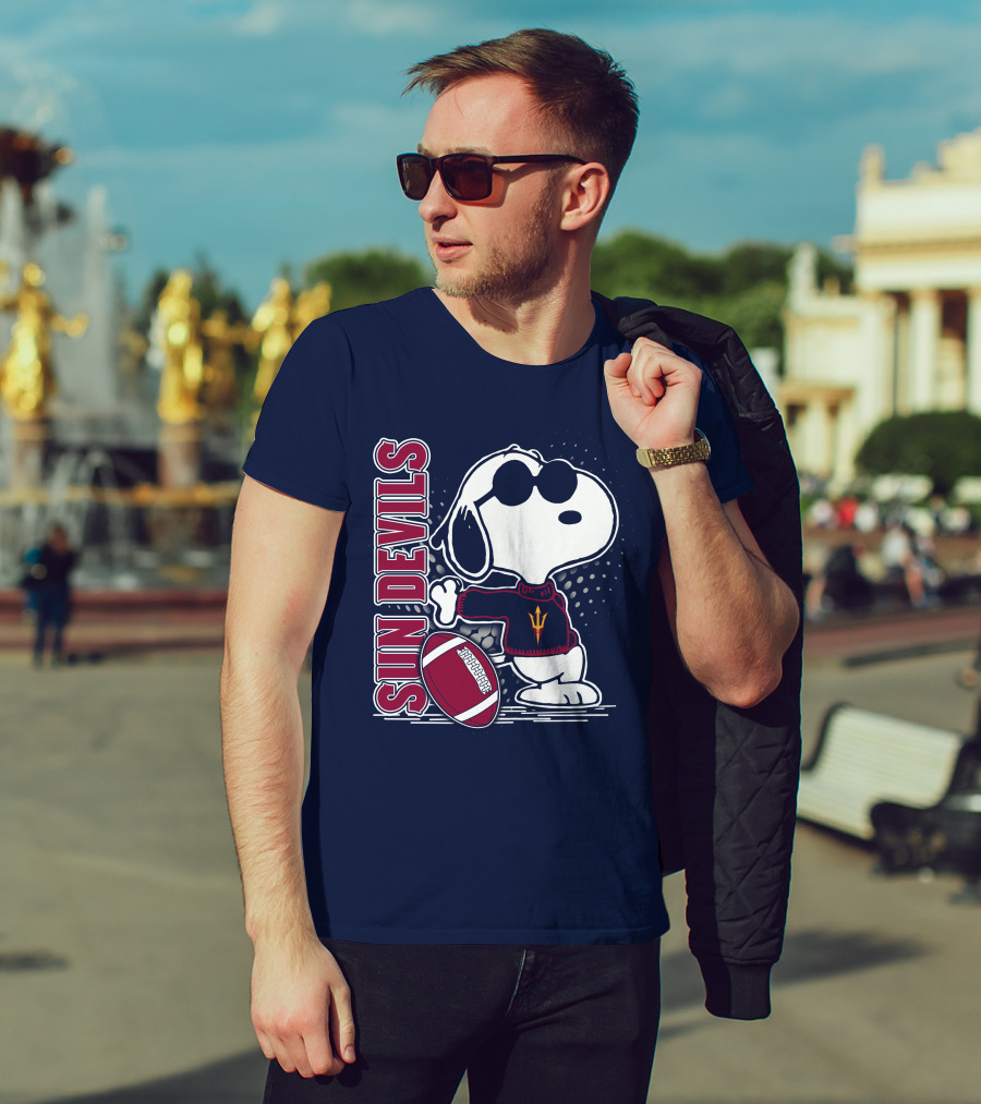 Sun Devils Snoopy Football T-Shirt