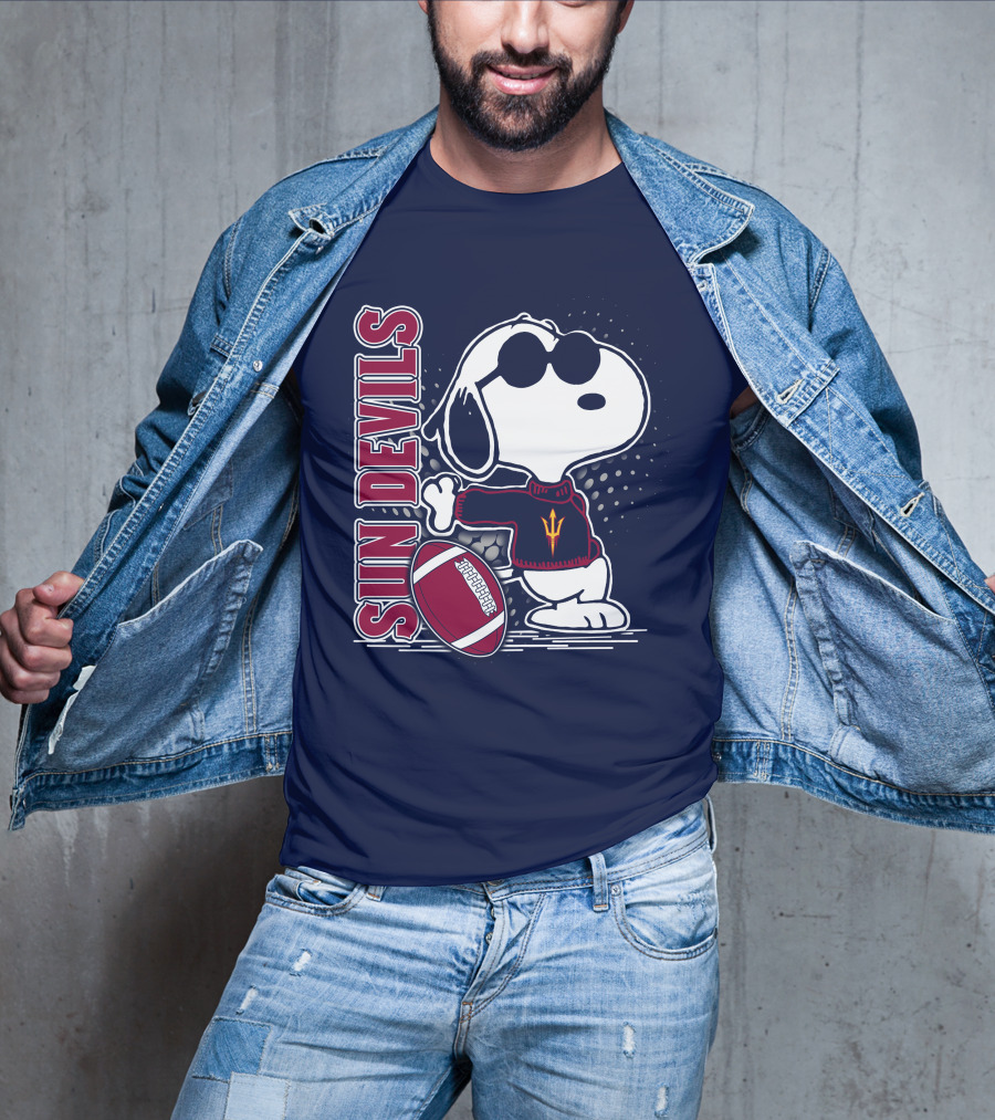 Sun Devils Snoopy Football T-Shirt