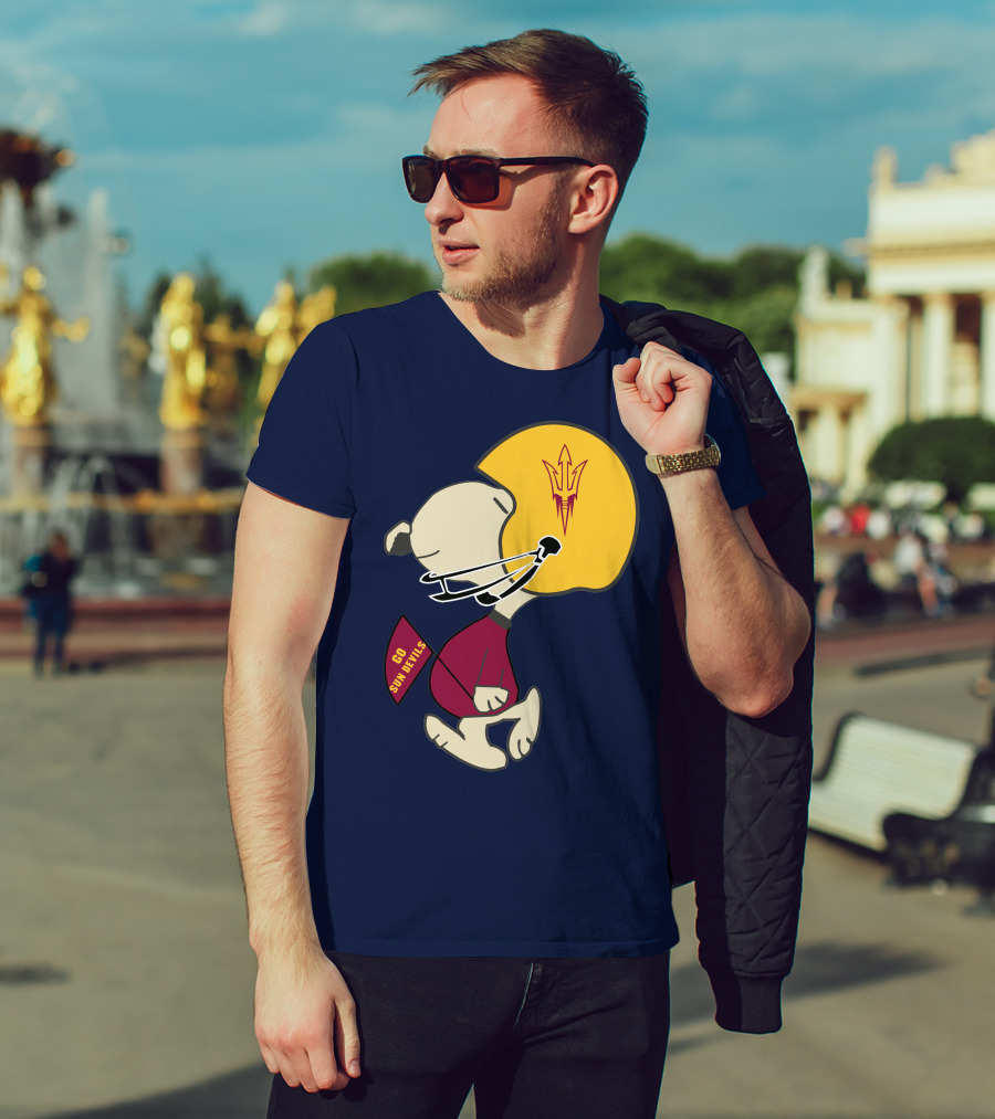Snoopy Arizona State Sun Devils Football Helmet Go Sun Devils T-Shirt