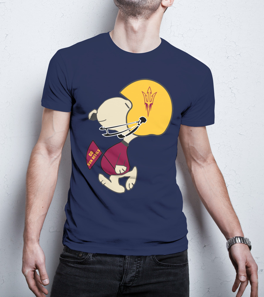 Snoopy Arizona State Sun Devils Football Helmet Go Sun Devils T-Shirt